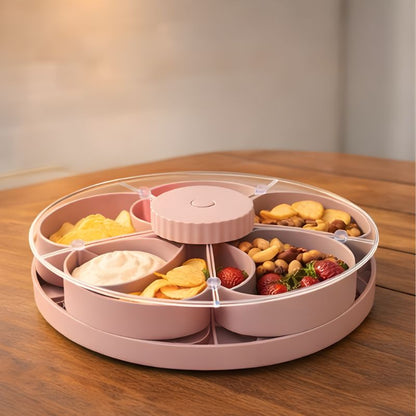 Garnet Snack Tray | Rotating 5 - Compartment Design, Food - Safe Plastic - Hartwella