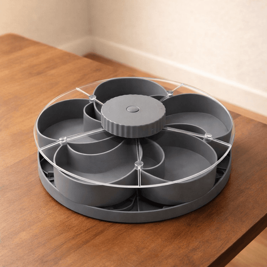 Garnet Snack Tray | Rotating 5 - Compartment Design, Food - Safe Plastic - Hartwella