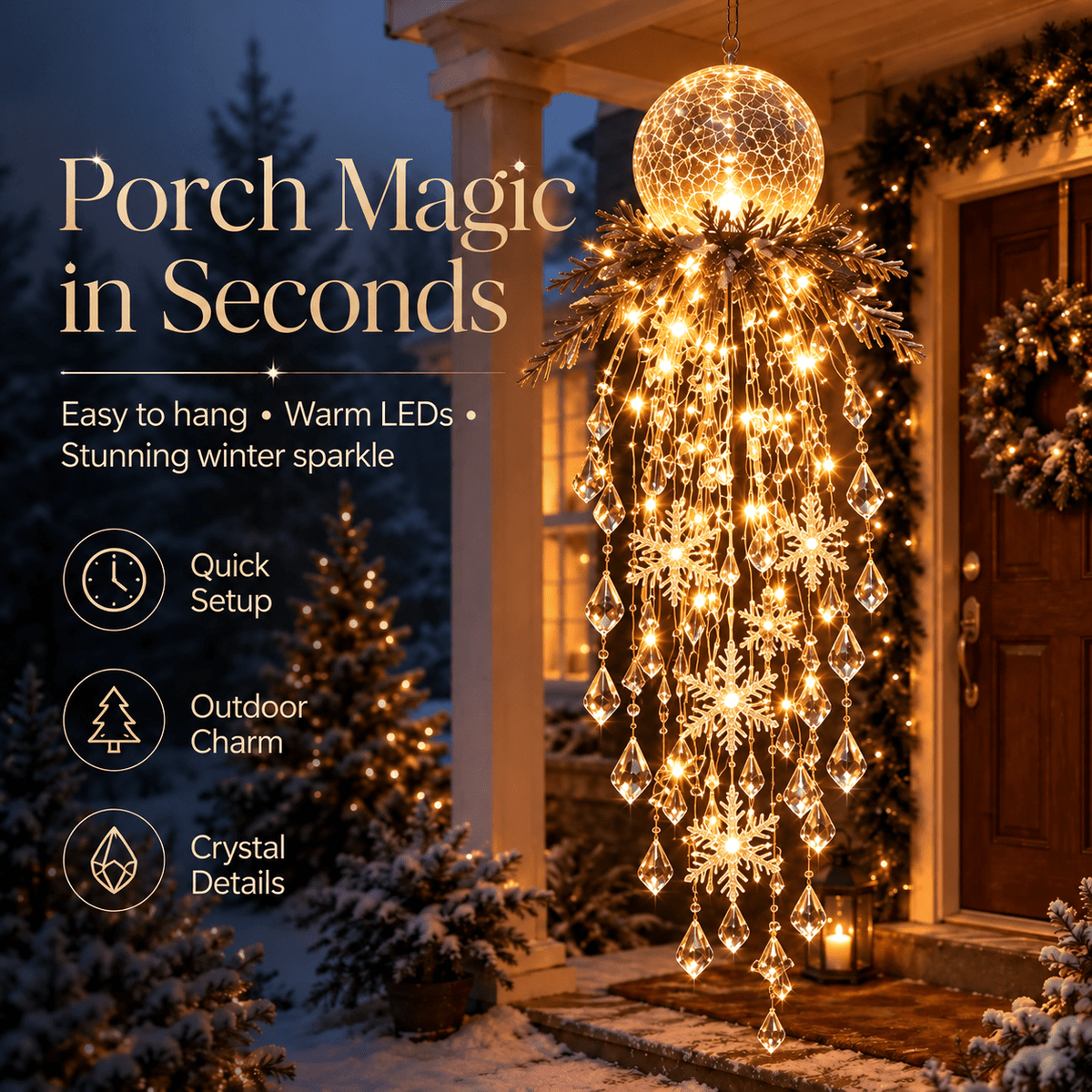 Glacia™ Crystal Cascade Christmas Light