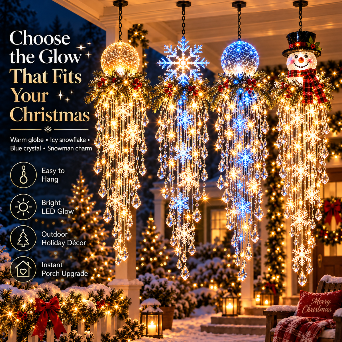 Glacia™ Crystal Cascade Christmas Light