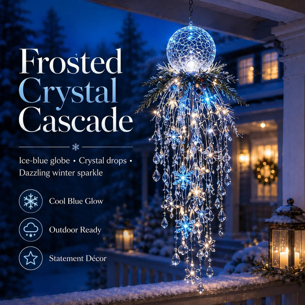 Glacia™ Crystal Cascade Christmas Light - Hartwella