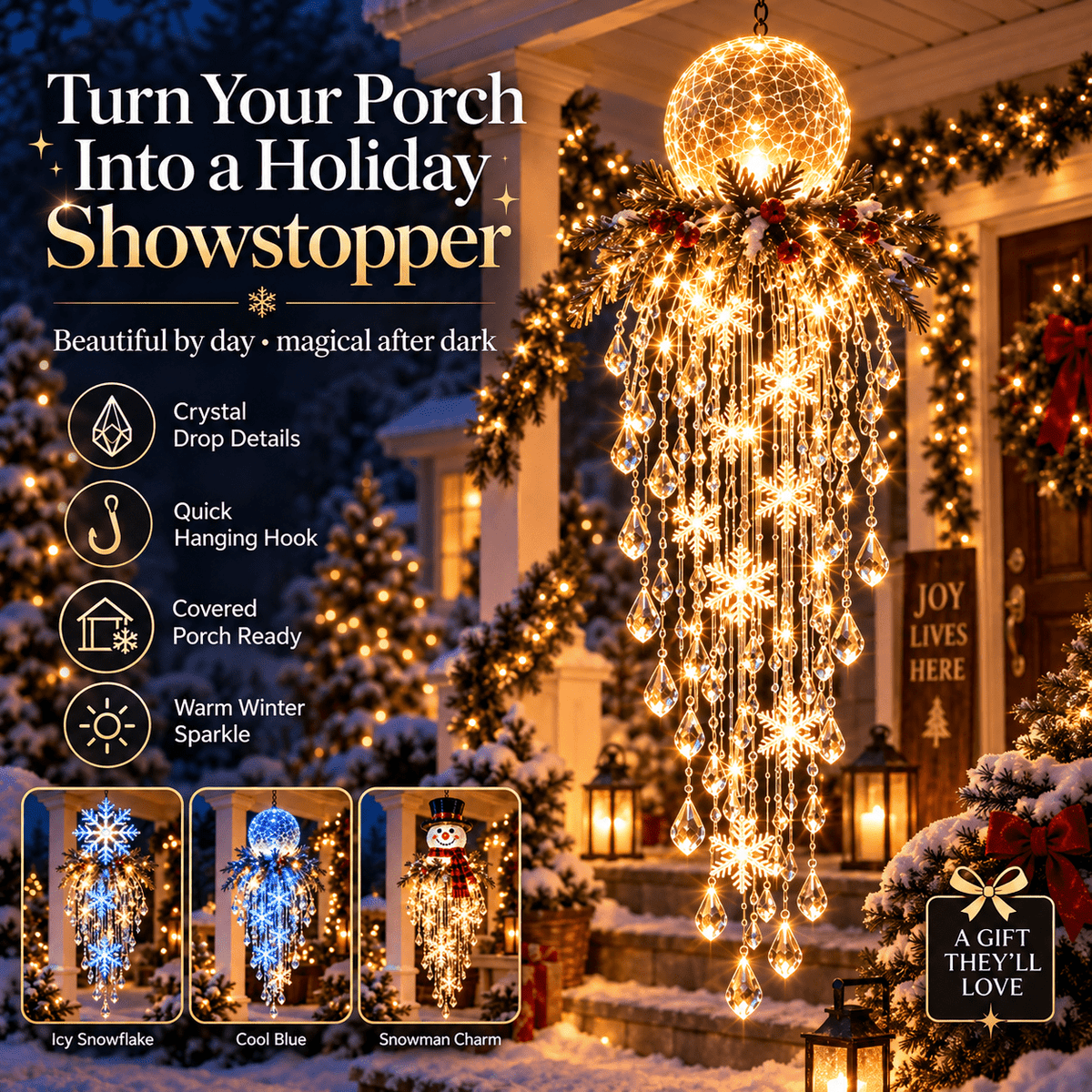 Glacia™ Crystal Cascade Christmas Light - Hartwella