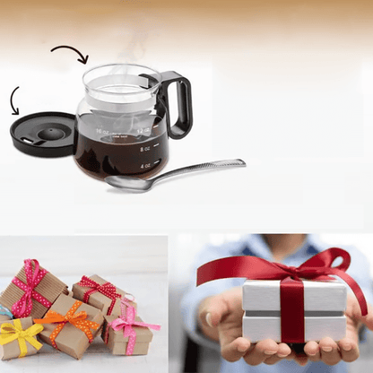 Gleam Coffee Mug | 16 Oz Borosilicate Glass, Spill - Proof with Lid - Hartwella