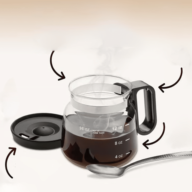 Gleam Coffee Mug | 16 Oz Borosilicate Glass, Spill - Proof with Lid - Hartwella