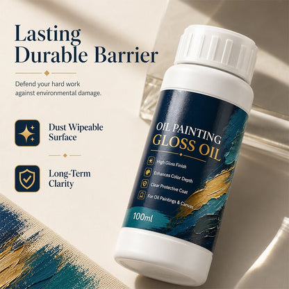 GleamArt Painting Varnish | High-Gloss Acrylic Finish, 100ml for Oil Paintings - Hartwella