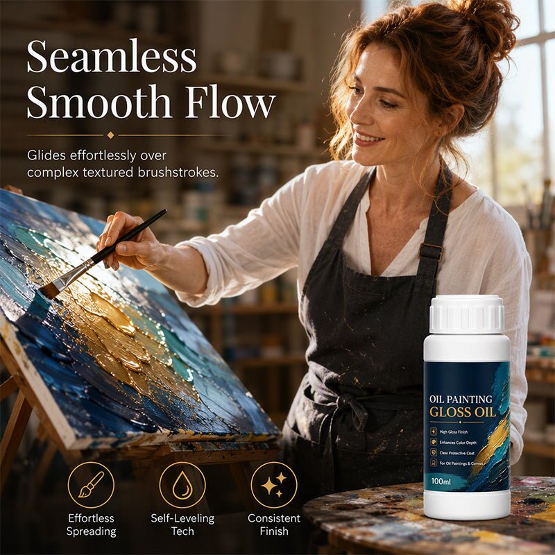 GleamArt Painting Varnish | High-Gloss Acrylic Finish, 100ml for Oil Paintings - Hartwella