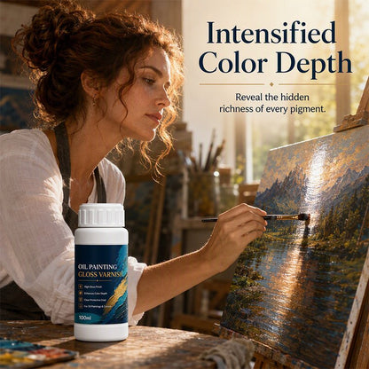 GleamArt Painting Varnish | High-Gloss Acrylic Finish, 100ml for Oil Paintings - Hartwella