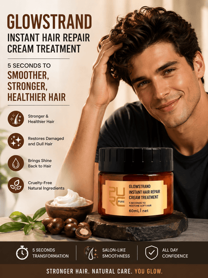 GleamWave Hair Cream | Deep Nourishment, Frizz Control, Lightweight - Hartwella