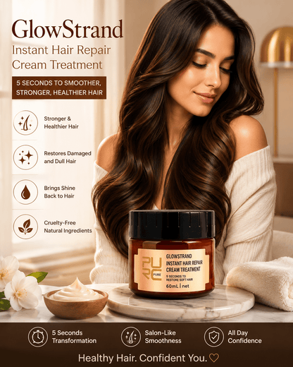 GleamWave Hair Cream | Deep Nourishment, Frizz Control, Lightweight - Hartwella