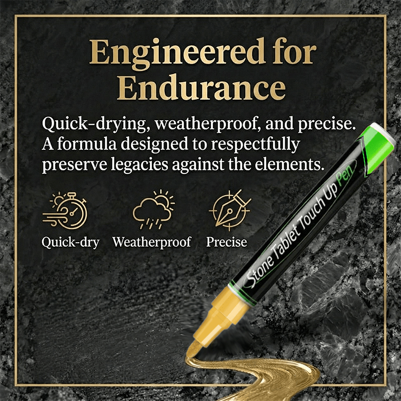 Glenstone Tombstone Marker Pen | Precision Fine Tip, Weather-Resistant for Headstones and Grave Stones - Hartwella