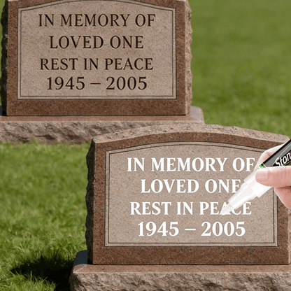 Glenstone Tombstone Marker Pen | Precision Fine Tip, Weather-Resistant for Headstones and Grave Stones - Hartwella