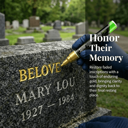 Glenstone Tombstone Marker Pen | Precision Fine Tip, Weather-Resistant for Headstones and Grave Stones - Hartwella