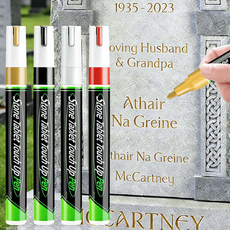 Glenstone Tombstone Marker Pen | Precision Fine Tip, Weather-Resistant for Headstones and Grave Stones - Hartwella