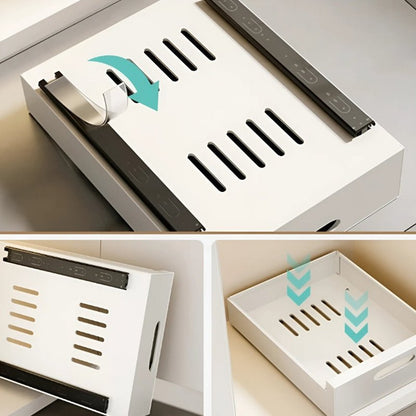 GlideNest Kitchen Drawer Organizer | Effortless Pull - Out Design, Tool - Free Installation - Hartwella