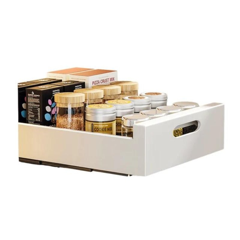 GlideNest Kitchen Drawer Organizer | Effortless Pull - Out Design, Tool - Free Installation - Hartwella