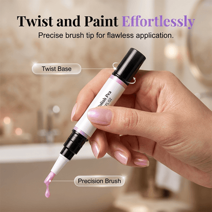 Glimmer Gel Nail Polish Pens | Iridescent Pearl Finish, Mess-Free Application - Hartwella