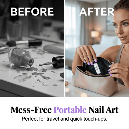 Glimmer Gel Nail Polish Pens | Iridescent Pearl Finish, Mess-Free Application - Hartwella