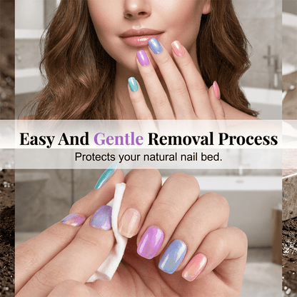 Glimmer Gel Nail Polish Pens | Iridescent Pearl Finish, Mess-Free Application - Hartwella