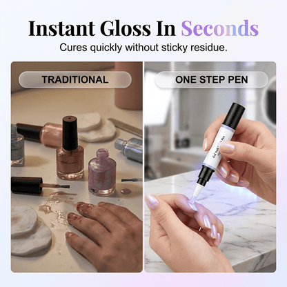 Glimmer Gel Nail Polish Pens | Iridescent Pearl Finish, Mess-Free Application - Hartwella