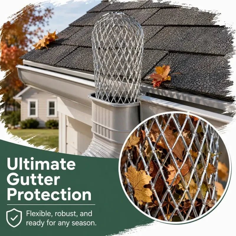 Glimmer Gutter Leaf Strainer | Rust-Resistant Aluminum, Adjustable Fit - Hartwella