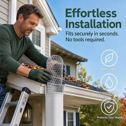 Glimmer Gutter Leaf Strainer | Rust-Resistant Aluminum, Adjustable Fit - Hartwella