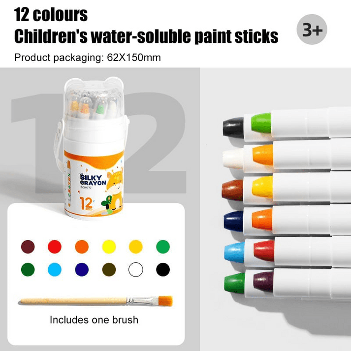 Glimmer Jumbo Crayons | Easy Grip, Non - Toxic for Toddlers - Hartwella