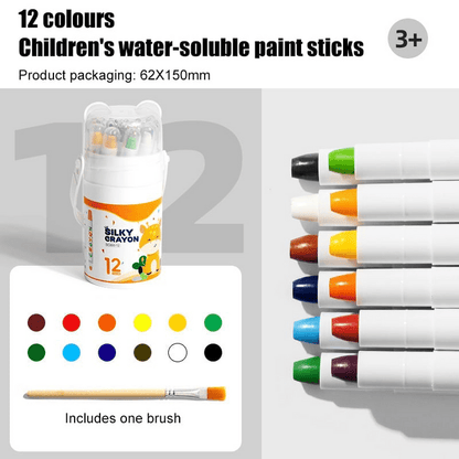 Glimmer Jumbo Crayons | Easy Grip, Non - Toxic for Toddlers - Hartwella