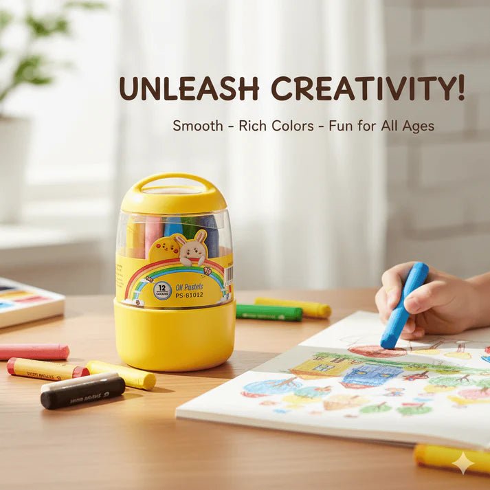 Glimmer Jumbo Crayons | Easy Grip, Non - Toxic for Toddlers - Hartwella