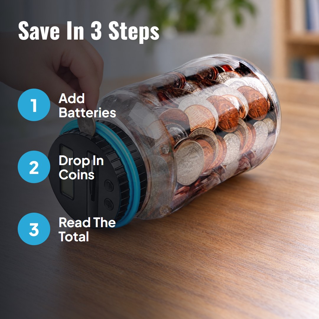 Centy™ Digital Coin Counting Money Jar