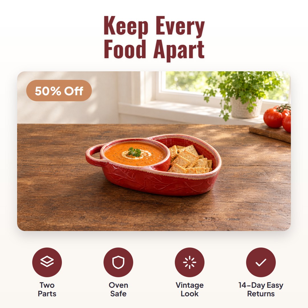 Terravo™ Divided Ceramic Baking Dish