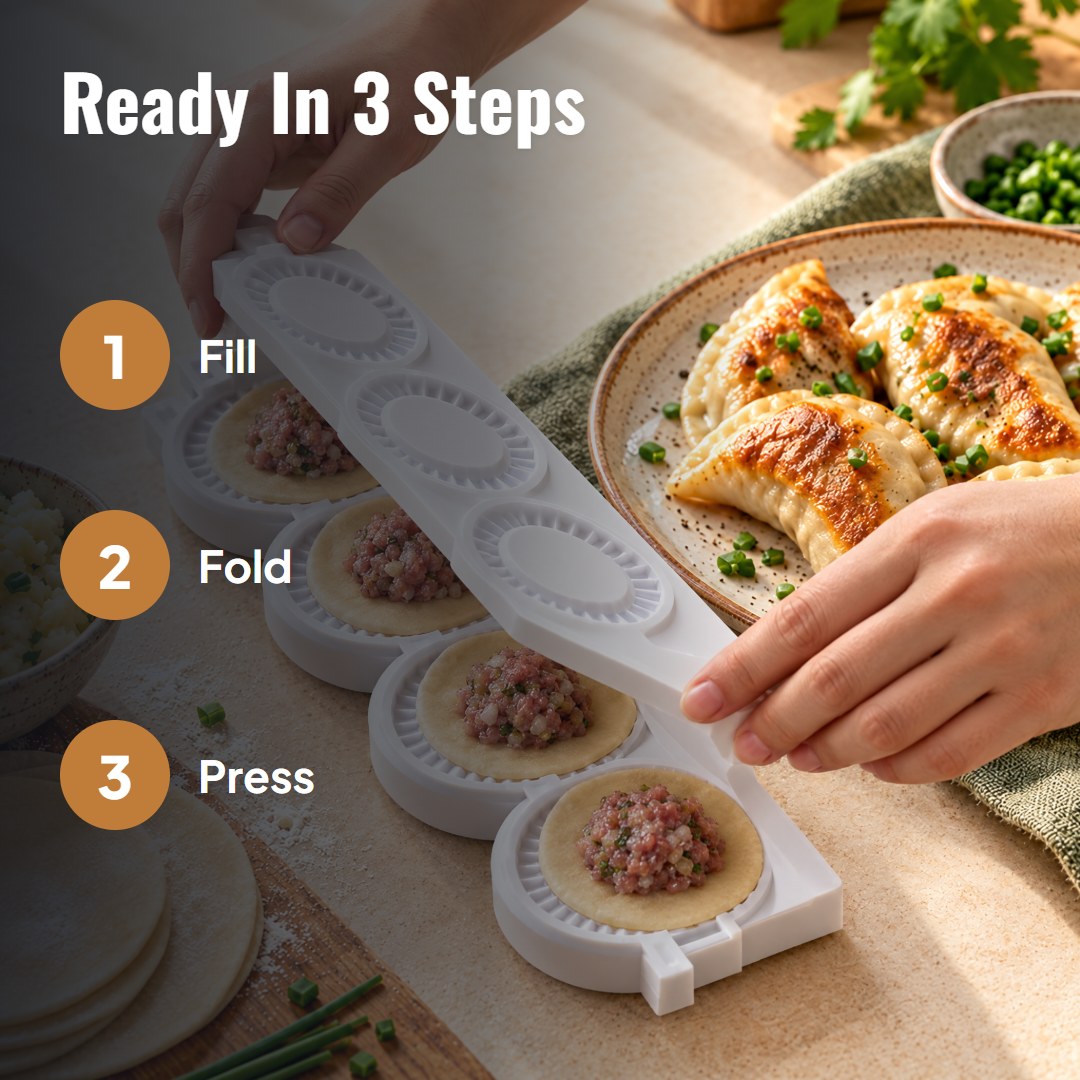Crimpo™ 4-Cup Dumpling Press
