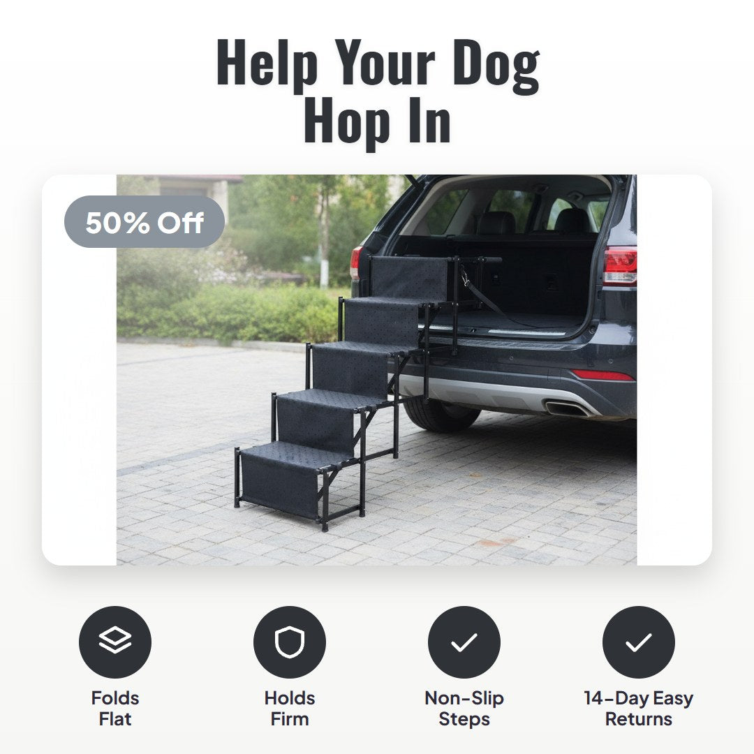 Pawstep™ Foldable Non-Slip Dog Car Stairs