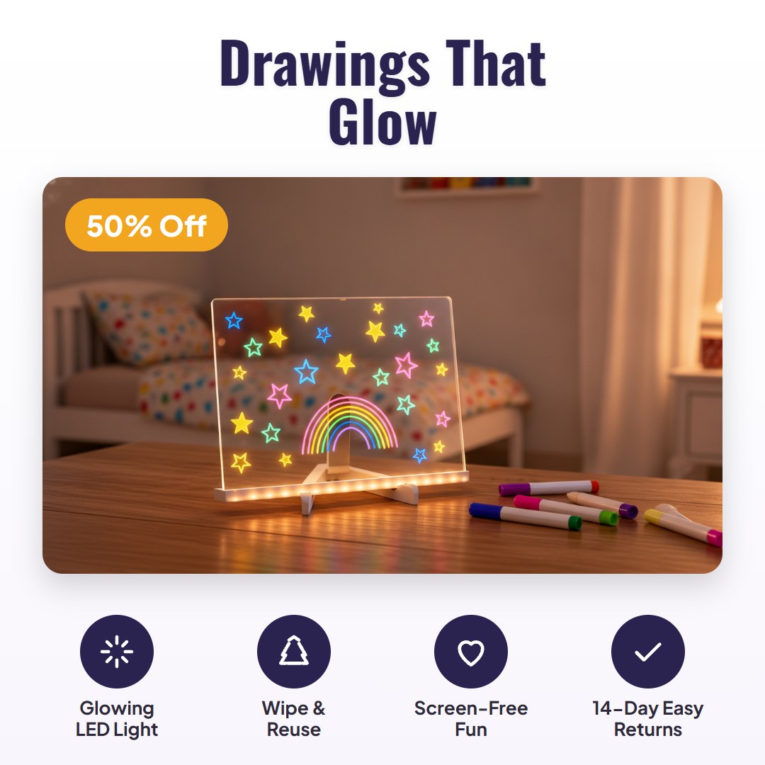 Doodla™ Kids LED Drawing Board