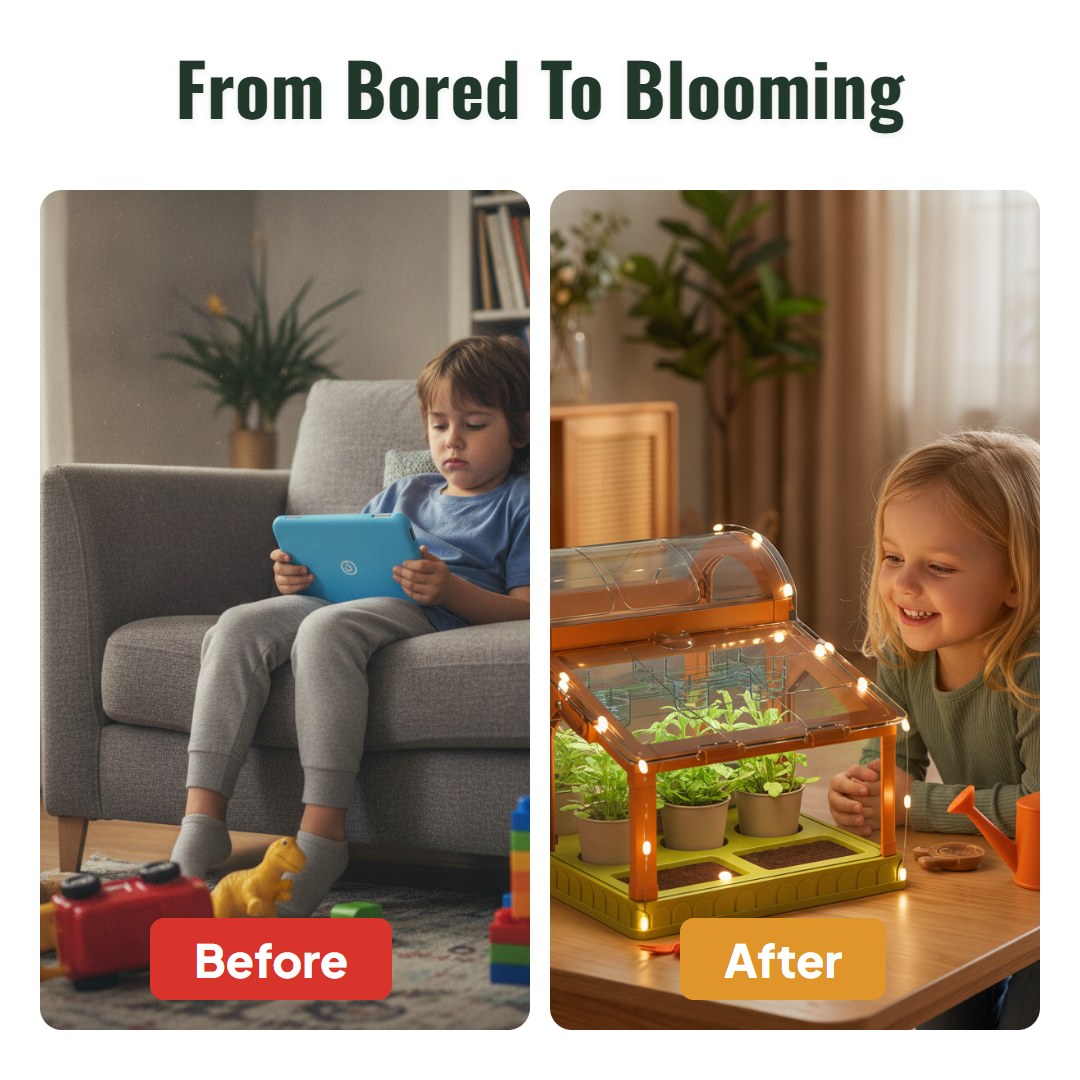 Sprouty™ Kids LED Greenhouse Growing Kit