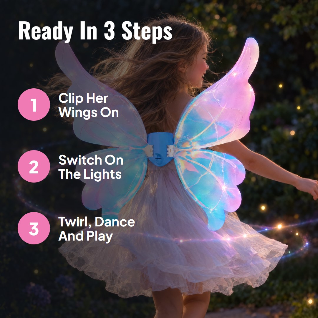Fluttra™ Light-Up Butterfly Wings