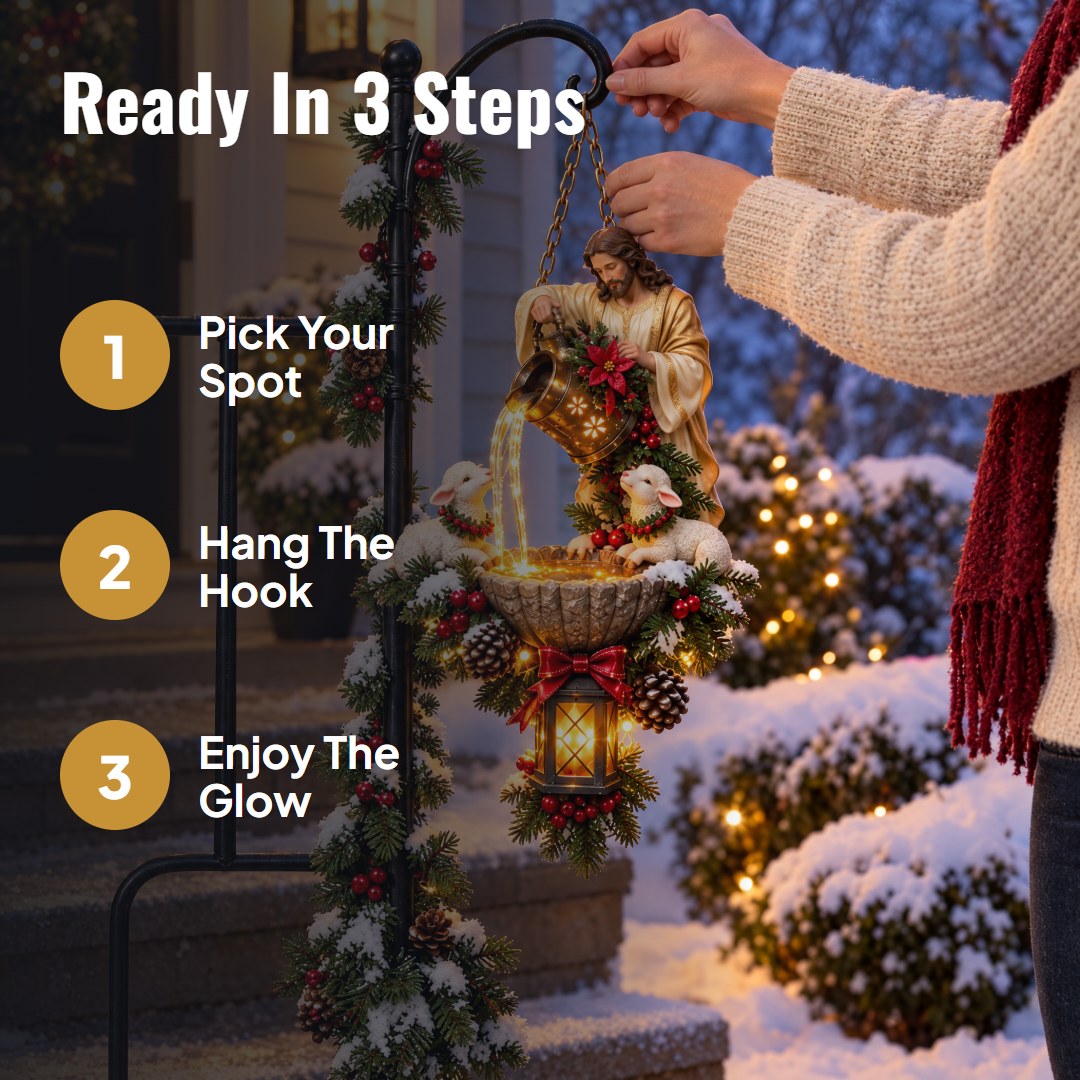 Luminel™ Lighted Hanging Christmas Fountain