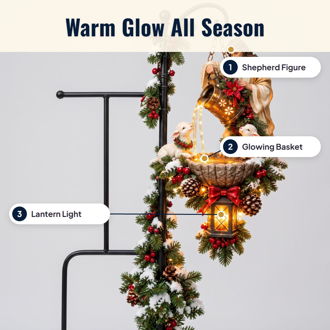 Luminel™ Lighted Hanging Christmas Fountain