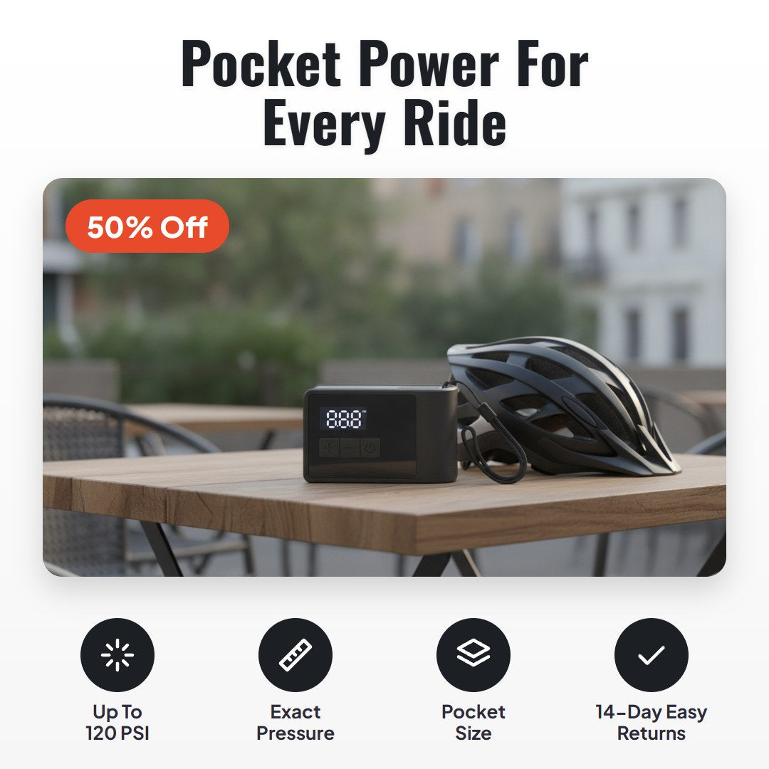 Pumpix™ Mini Portable Electric Bike Pump