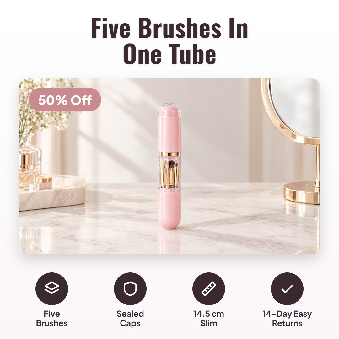 Brista™ Portable Retractable Makeup Brush Set