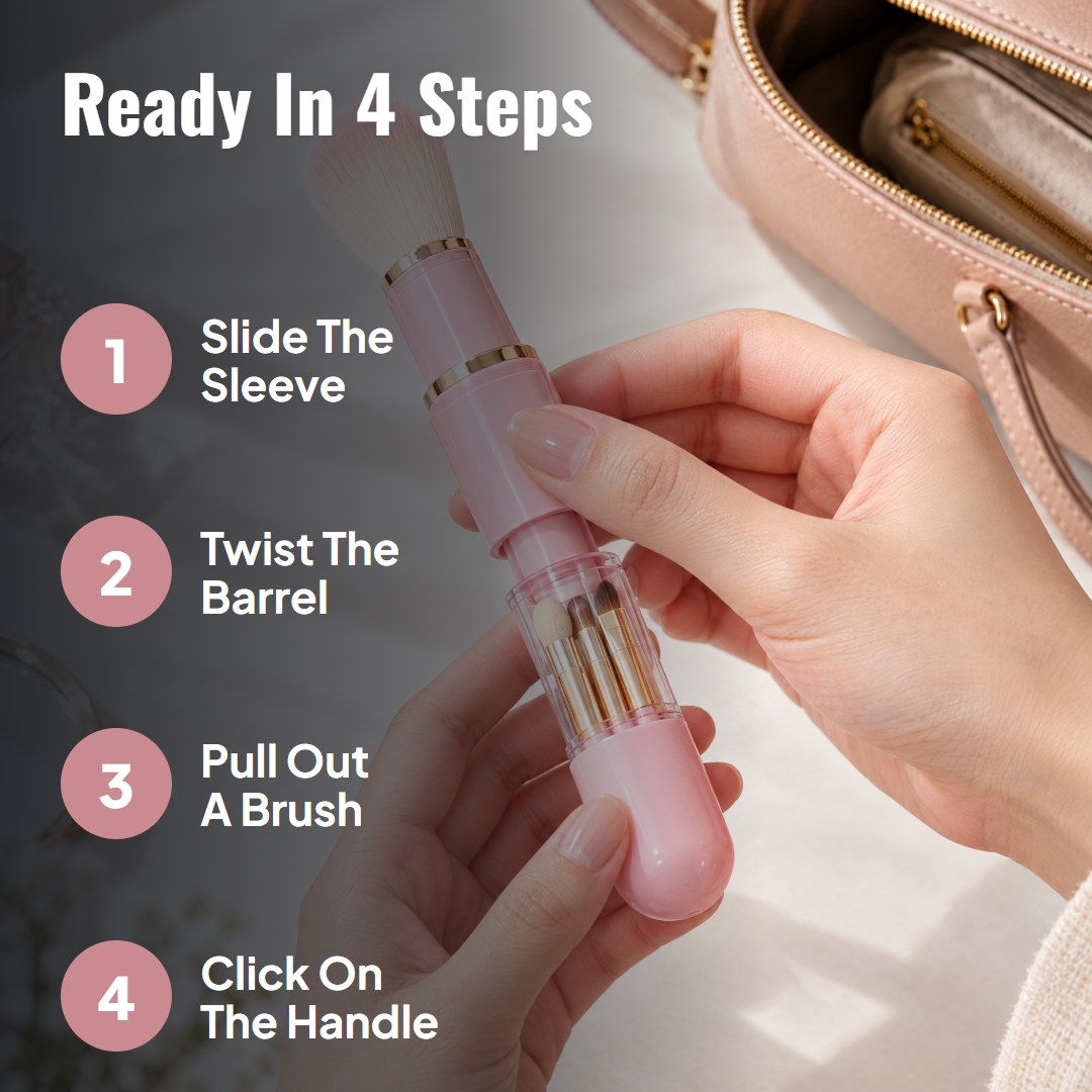 Brista™ Portable Retractable Makeup Brush Set