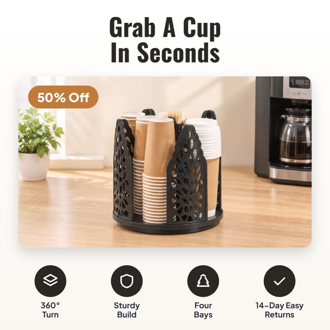 Spirra™ Rotating Cup Holder Dispenser