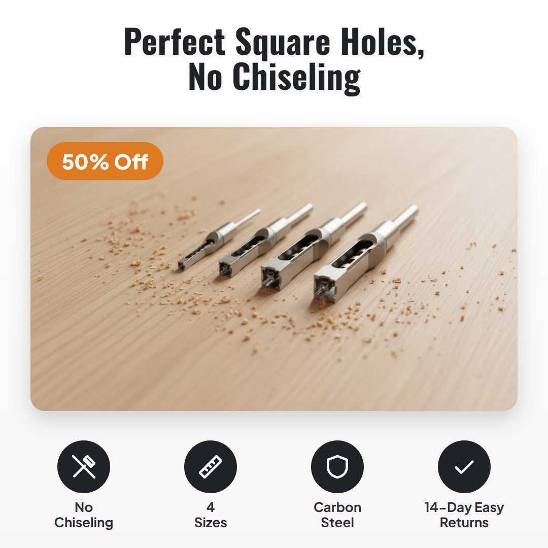 Mortix™ Square Hole Drill Bit Set