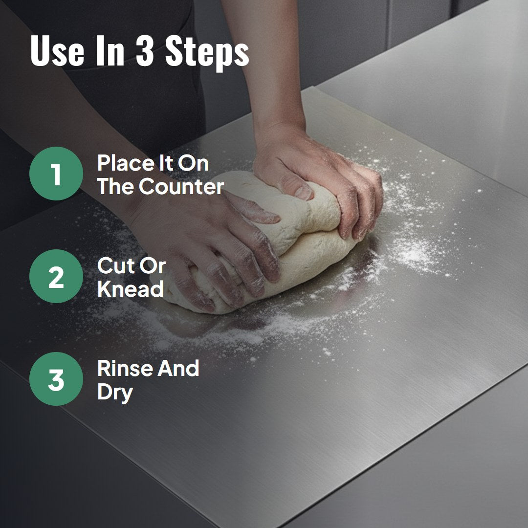 Steelo™ 304 Stainless Steel Cutting Board (30 x 30 cm)