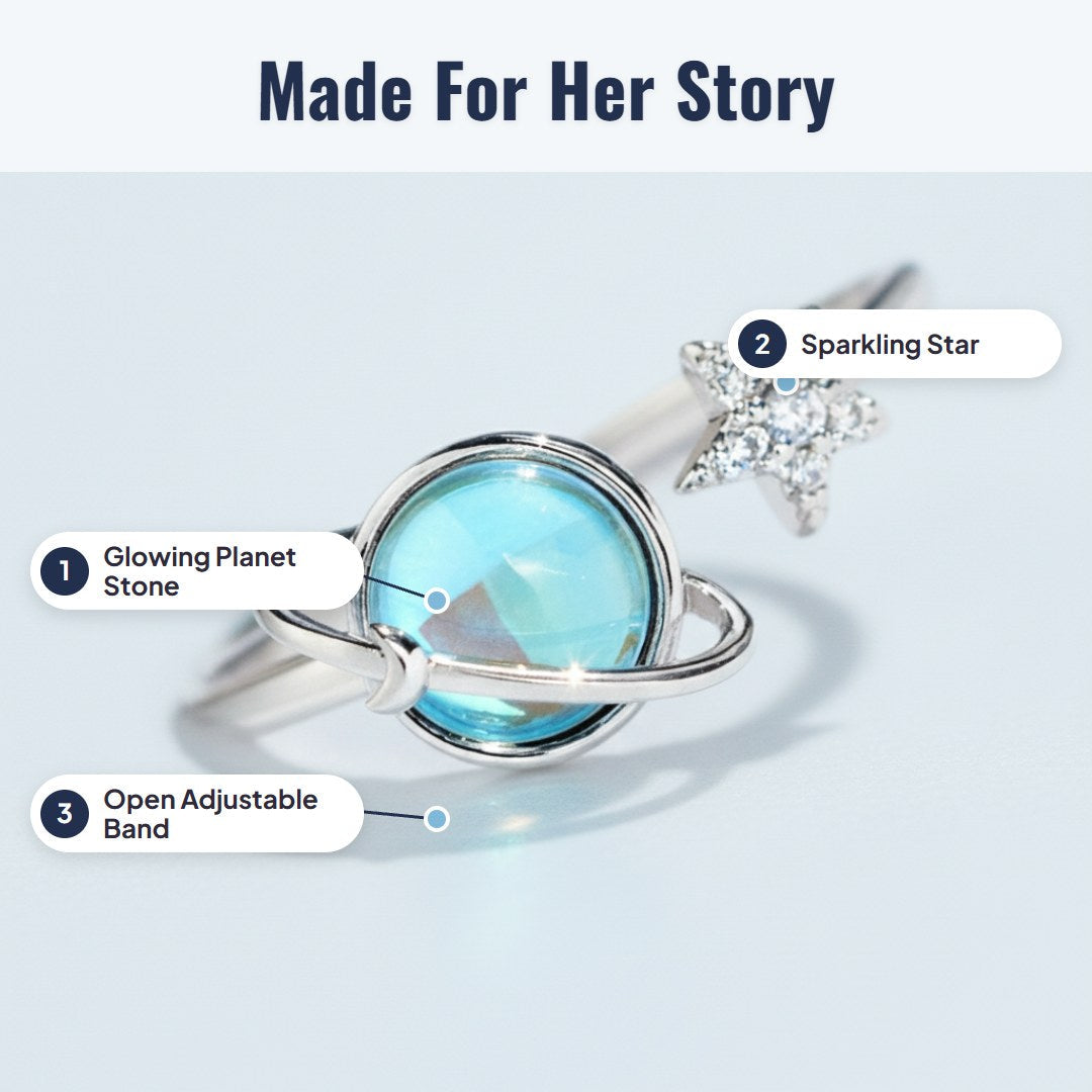 Lunaire™ Star & Moon Ring for Daughter