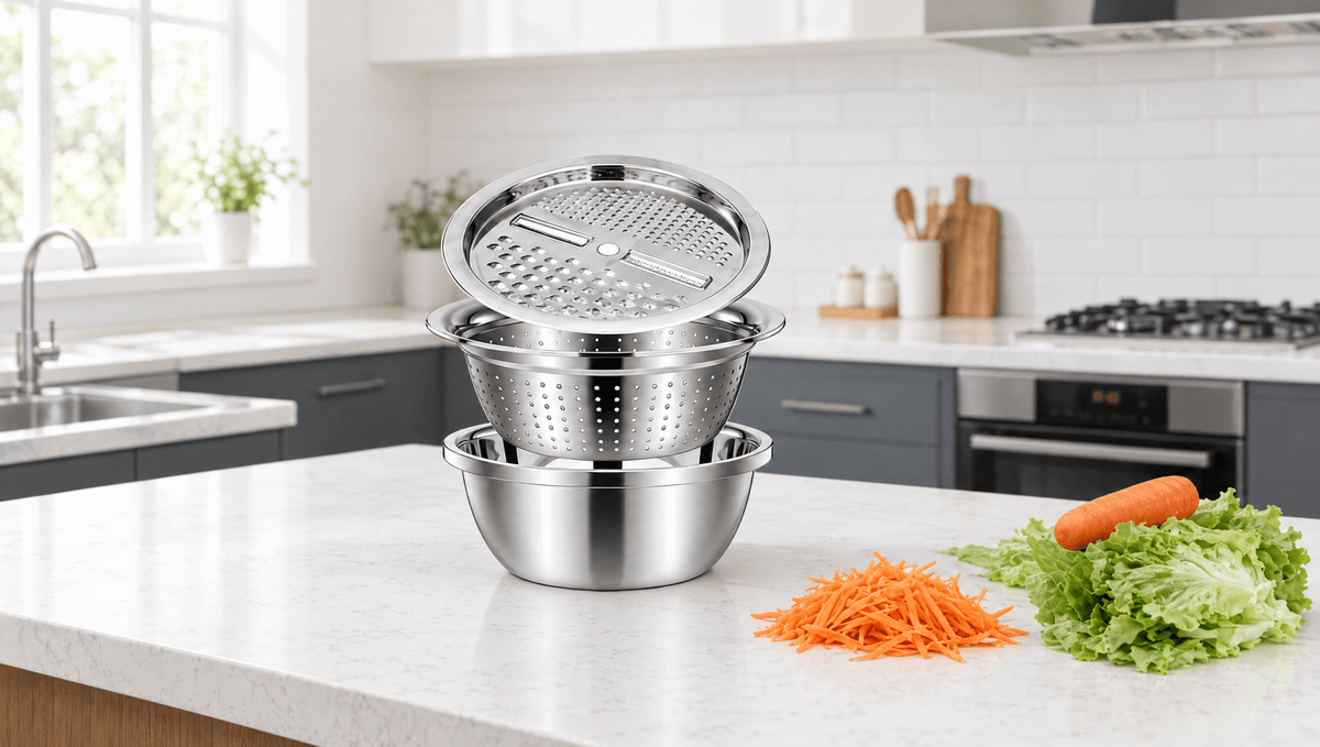 Gratio™ 3-in-1 Stainless Steel Grater Bowl - Hartwella