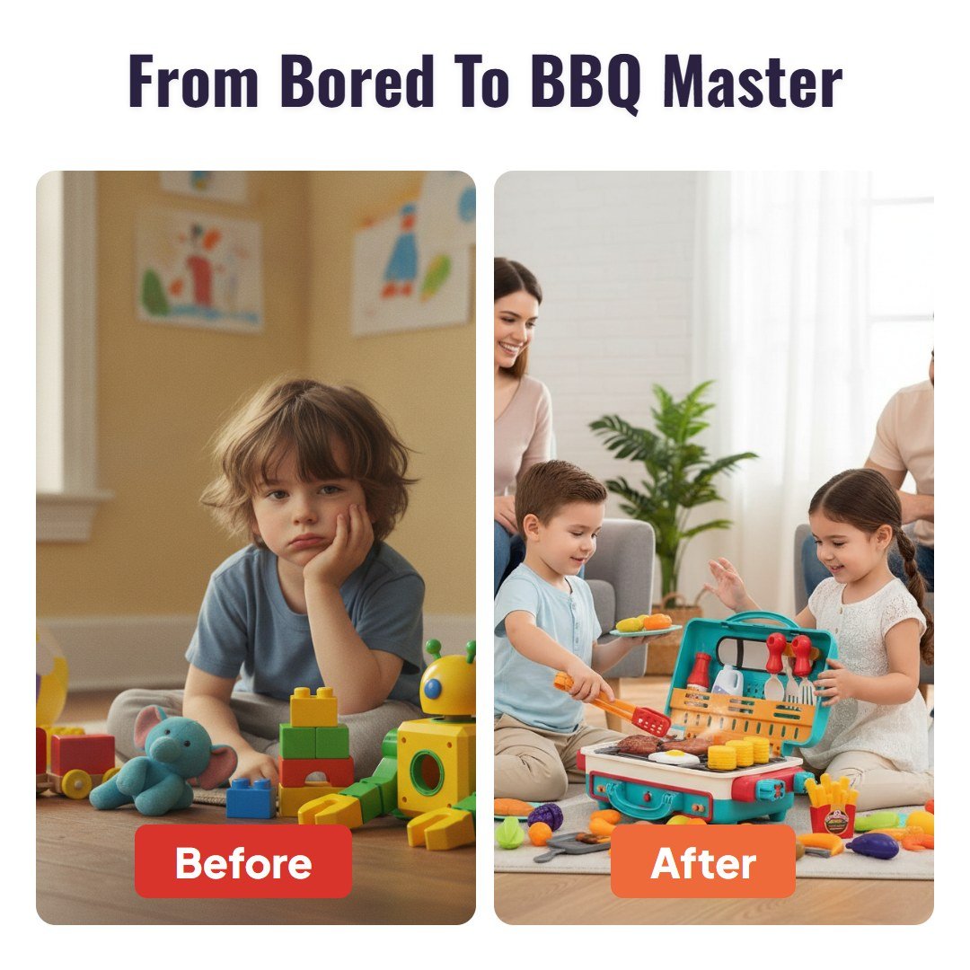 Grillo™ Kids BBQ Grill Play Set - Hartwella