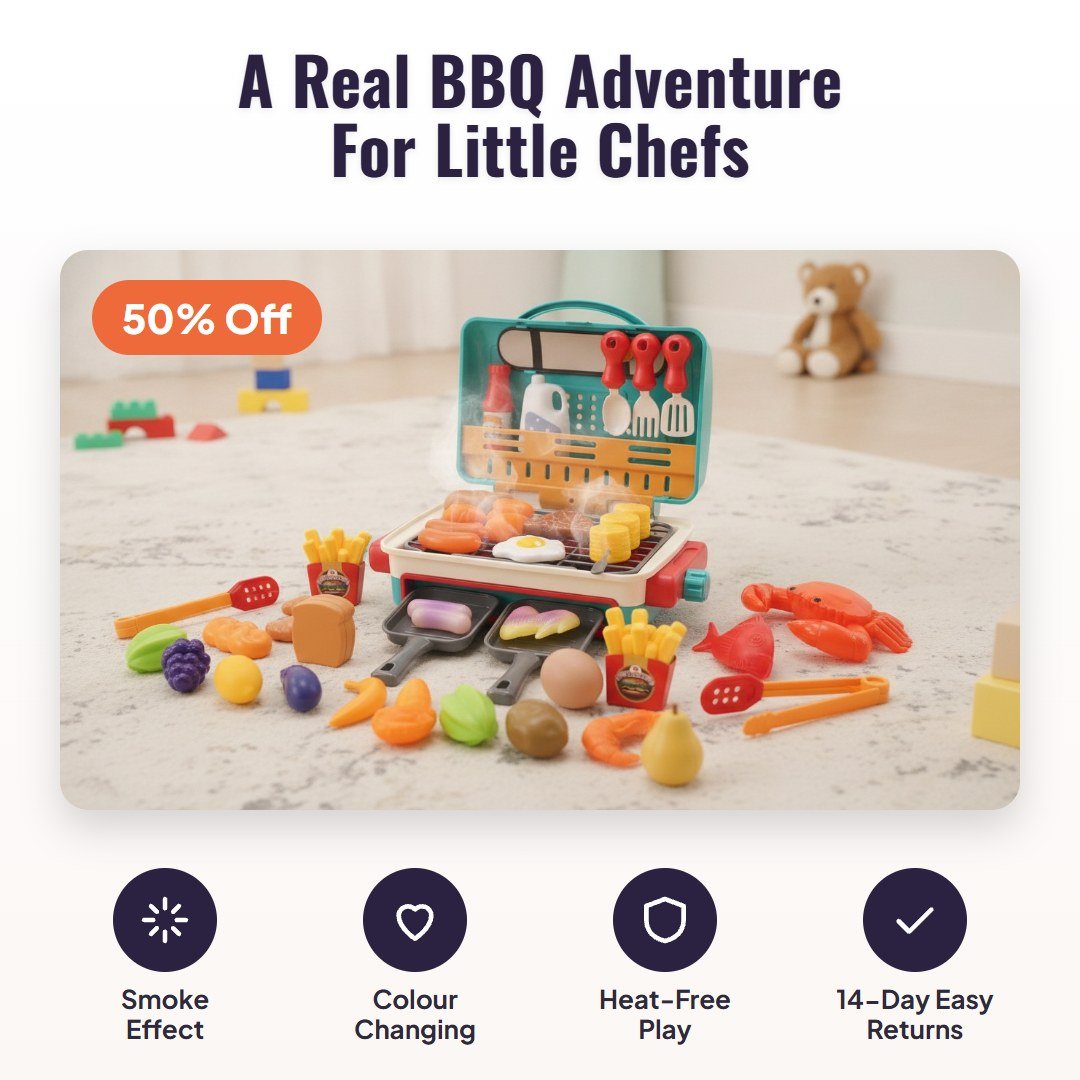 Grillo™ Kids BBQ Grill Play Set - Hartwella