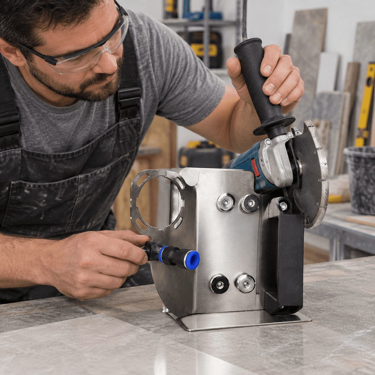 Grindro™ Angle Grinder Stand for Tile Chamfer Cutting