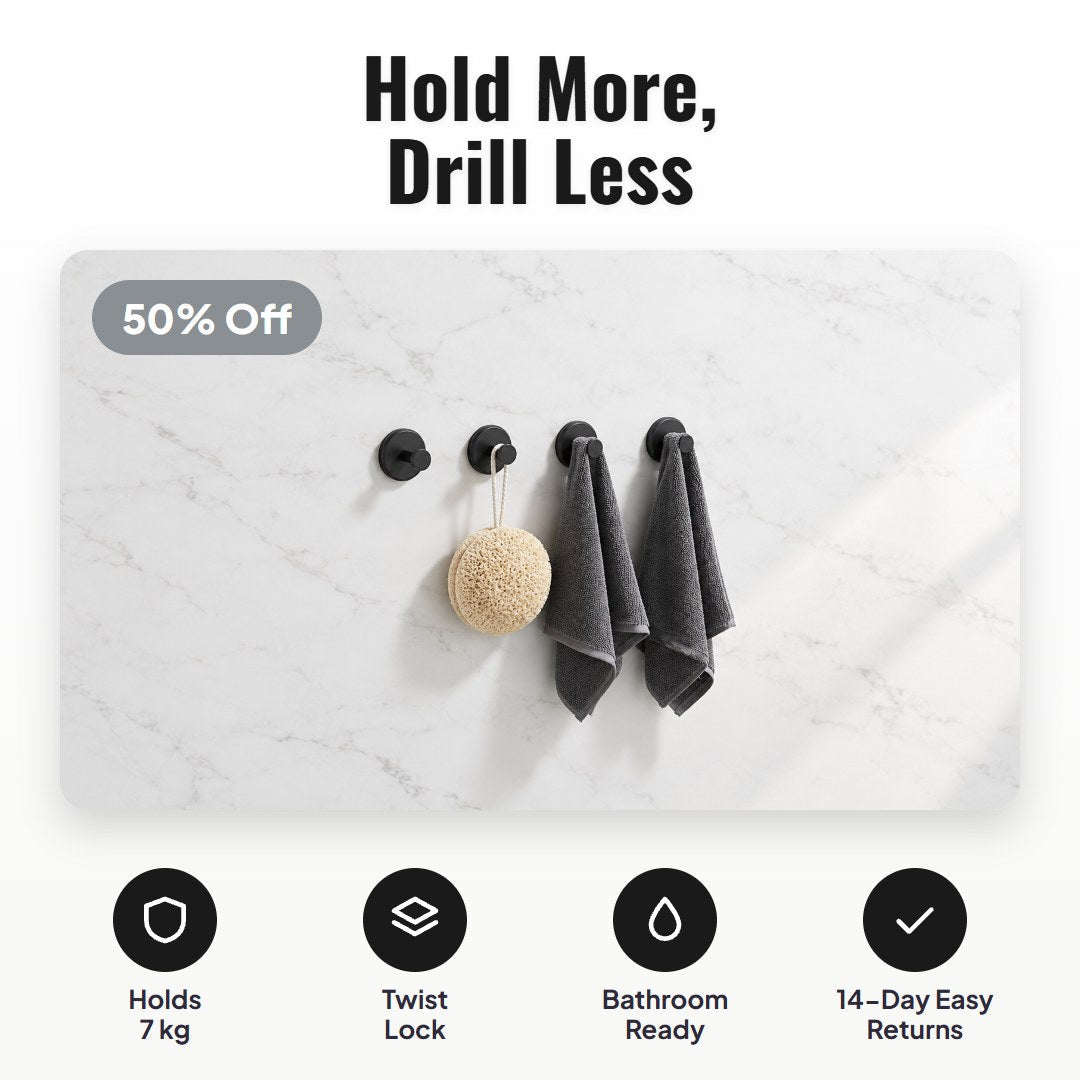 Grippo™ Suction Hooks 4-Pack - Hartwella
