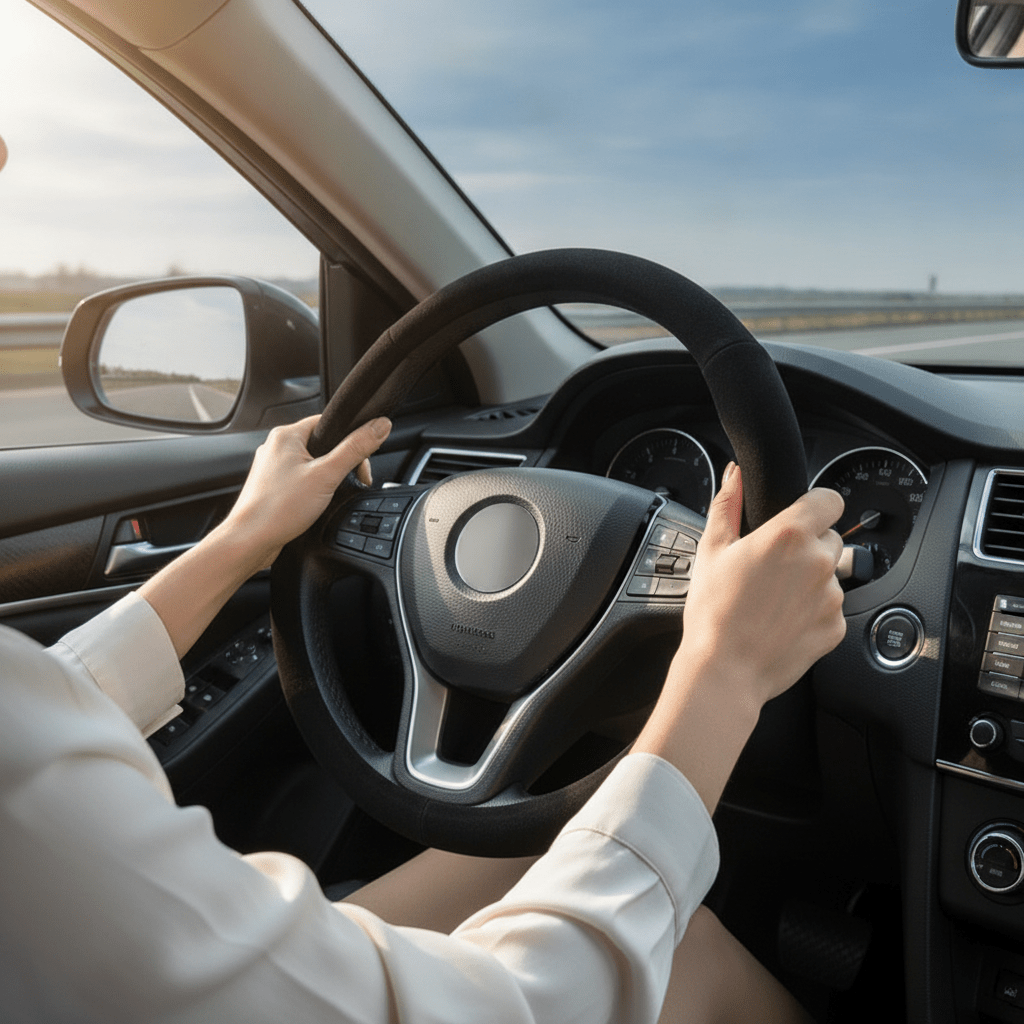 Gripza™ Carbon Suede Steering Wheel Cover